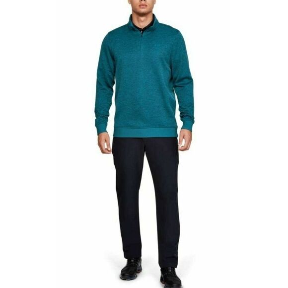 Under Armour 1281267 417 Storm Teal Blue Men Sz M Golf 1/4 Zip LS Sweater Fleece - Picture 6 of 7